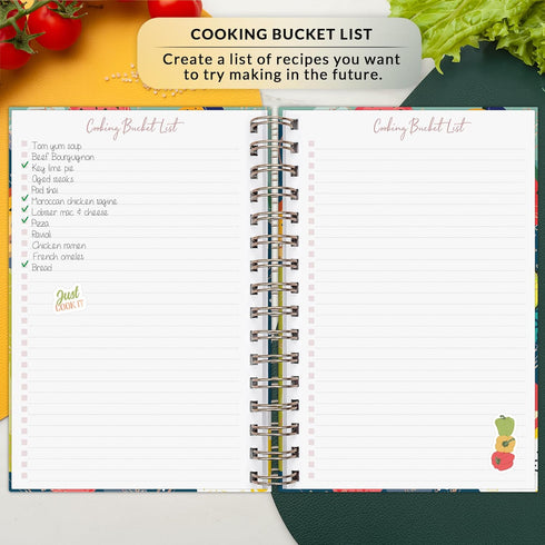 PLANBERRY Recipe Book – Blank Hardcover Cookbook to Write In Your Own Recipes – Empty Cook Book Journal to Fill In – Blank Family Recipe Notebook ...