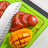 Cutting Board Plastic with Juice Grooves and One-Piece Non-Slip Silicone Handles, 14 x 9.5 x 0.4 Inch Kitchen Chopping Board, Dishwasher Safe BPA ...