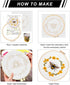 Lukinbox Embroidery Kit for Beginners Adults, 3 Sets Cross Stitch Starter Kits Include 3 Stamped Embroidery Clothes with Floral and Bee Pattern, 1...