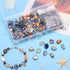 KINGSHINE 650pcs Starfish Beads Shell Beads Snails Beads Fish Glass Beads for Jewelry Making,Ocean Themed Colorful Star Beads for Bracelet Making,...