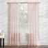 No. 918 Tayla Crushed Texture Semi-Sheer Rod Pocket Curtain Panel, 50" x 84", Blush Pink...
