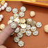 100 pcs Rhinestone Pearl Buttons Accessory Decoration Set for DIY Scrapbooking Embellishments Wedding Bouquet Flower Centre Home Decor 12mm (100 G...