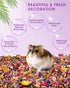 Bissap Natural Flower & Herb Hamster Bedding 300g/10.5oz, Small Animal Flower Habitat Decor for Syrian Dwarf Hamster Gerbil Chinchilla Mice Degu a...