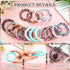 Motionchic 16 Pcs Silicone Beadable O Rings 65mm Silicone Bead Ring Round Silicone Bead Loop with 2 Hole Silicone Focal Bead for DIY Keychain Car ...