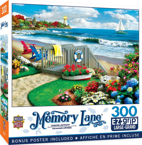 Masterpieces 300 Piece EZ Grip Jigsaw Puzzle - Coastal Getaway - 18"x24"...