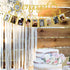 Engagement Wedding Decorations, Gold Engaged Banner and Photo Banner with Romantic Memories Picture Card Frames for Engaged/Wedding/Anniversary/Va...