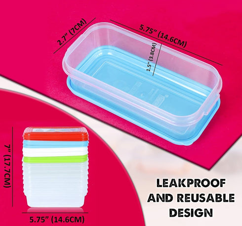 ARSUK 8.5 oz Small Containers with lids Clear Jars, Freezer Storage Plastic Containers for Travel, Kitchen Food Storage, Soups, Snacks, Candy, Scr...