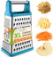 Spring Chef Handheld Stainless Steel XL Parmesan Cheese Grater with Handle - 4 Sided Metal Box Grater for Kitchen - Dishwasher Safe Potato Shredde...
