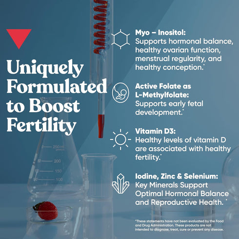 Conception for Her Fertility Gummies - Fertility Supplements for Women with Myo Inositol, Folate & More Essential Nutrients - Delicious Juicy Stra...