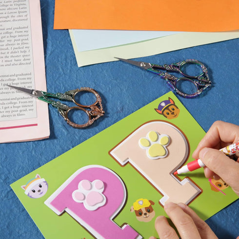 Small Embroidery Scissors with Cover -Cute and Comfortable handles with Sturdy and Sharp Tips for Precise Cutting, Perfect Size for Keeping in You...