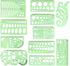 MWELLEWM 11 Pcs/Set Geometric Drawing Template Stencils Drawing Rulers Multi-Function Measuring Ruler for Studying, Designing and Building School ...