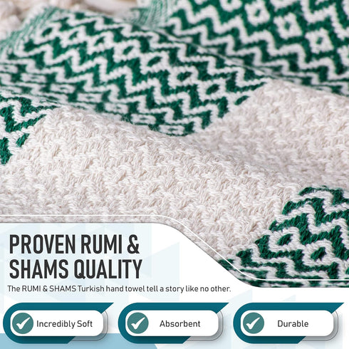 Turkish Hand Towels for Bathroom | 2 pcs Decorative Bathroom Towels | 100% Cotton Farmhouse Kitchen Towels | 16x35 Boho Hand Towels | Oeko-Tex Cer...