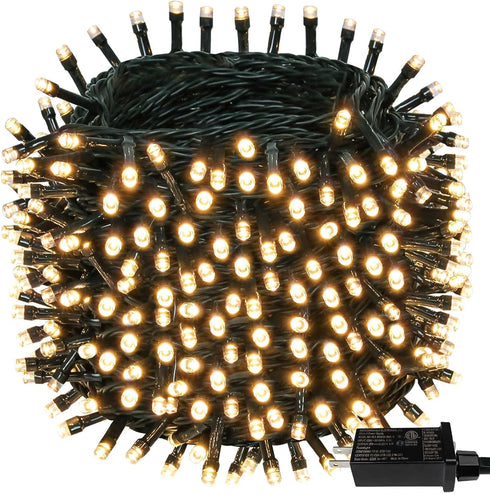 2024 Durable 95FT 240 LED Christmas String Lights Outdoor/Indoor, Timer & Memory & 8 Modes, Waterproof Green Wire Tree Lights For Xmas Party Garde...
