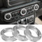 Air Conditioner Switch Knob Cover for 2018-2025 Jeep Wrangler JL JLU Gladiator JT Bling Crystal Rhinestone Button Cover Decoration Twist Ring Trim...