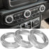 Air Conditioner Switch Knob Cover for 2018-2025 Jeep Wrangler JL JLU Gladiator JT Bling Crystal Rhinestone Button Cover Decoration Twist Ring Trim...