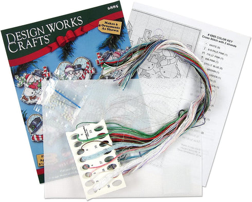 Design Works Crafts Counted Cross Stitch Ornament Kit, Snow Couple...