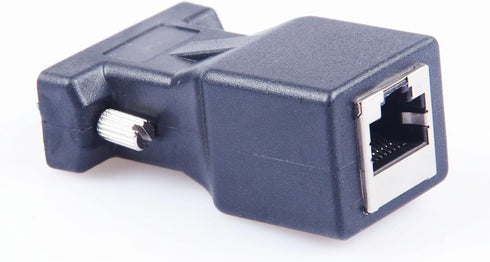 DB9 RS232 COM Male Port to RJ45 Female Connector Card DB9 Serial Port Extender to LAN CAT5 CAT6 RJ45 Network Ethernet Cable Adapter...