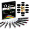 White Liquid Chalk Markers Set, Pack of 10 White Chalkboard Paint Pens with 12 Chalkboard Labels, 5 Stickers, Perfect for Chalkboards, Bistro Boar...
