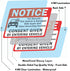 6-Pack Double Sided 3.5"x2.5"- Notice Vehicle is Equipped With Audio And Video Recording Devices Consent By Entering Car Sticker-Double Sided Viny...
