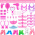 ZITA ELEMENT 51 Pcs 11.5 Inch Girl Doll Clothes and Accessories - 6 Pcs 11.5 Inch Girl Doll Wedding Evening Party Dresses Grown with 45 Pcs 11.5 I...