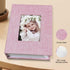 Photo Album 4x6 100 Pockets, Linen Cover Top Loader Vertical, Slip-in Picture Pink Pockets Albums for Wedding, Family, Anniversary, Baby, Vacation...