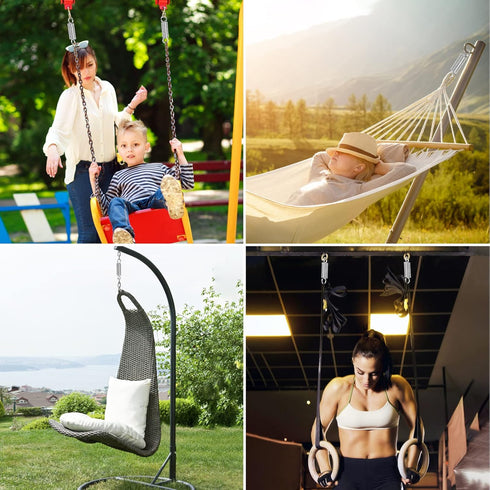 Heavy Duty Spring Fits Hammock Chair Swing Hanging Porch Suspension Sandbag Hook,500lbs Weight Capacity...