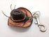 WitnyStore 2" Long Cowboy Hat Keyring - Miniature Collectibles - Realistic Hand Made and Painted Leather Key Organizer Keychain Gifts and Souvenir...