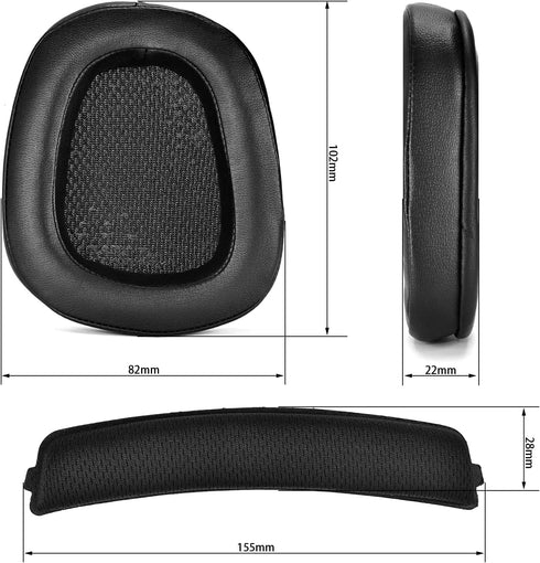 G933 G935 Ear pads - defean Replacement Ear Cushion Earpads and headband Compatible with Logitech G933 G935 G633 / g 933 g 935 g 633 Artemis headp...