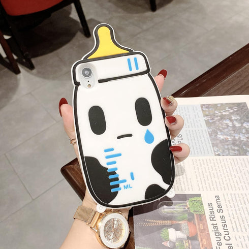 3D Feeding Bottle Case for iPhone XR 6.1",iPhone XR Cute Case,3D Cartoon Cute Kawaii Lovely Baby Bottle Shape Kids Teens Girls Women Soft Silicone...