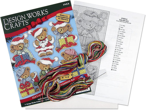 Design Works Counted Cross Stitch Kit 6 Ornaments - Little Bears...