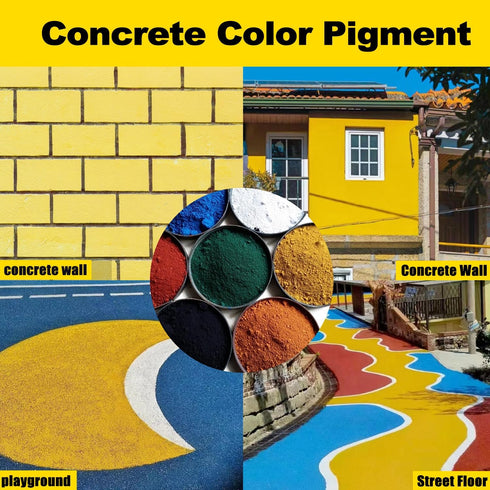 Iron Oxide Powder, Concrete Dye Cement Colors Pigments for Concrete, Tile, Cement, Brick, Paint Coloring, Paving way (4 oz, Yellow)...