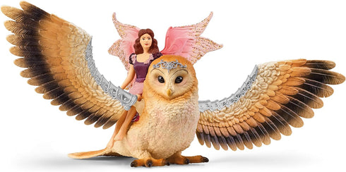 Schleich bayala Flying Fairy with Glam Owl Playset - Enchanting Magical Fairy and Pet Owl Figurine Playset, Imaginative Toy for Children Girls and...
