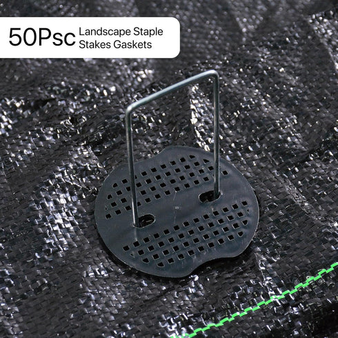 Garden Landscape Gaskets Plastic Buffer Washer, Landscape Staple Stakes Gaskets, Yard Pins Gasket for Weed Barrier Fabric, They Keep The Barrier f...