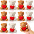 Shappy 10 Pcs Mini Plush Bears with Heart 4 Inch Small Bear Fuzzy Bear Stuffed Animal Tiny Bear Soft Plush Bear Doll Party Favor for Kids Classroo...