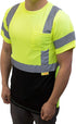 BFS8512 Class 3 High Visible Short Sleeve Black Bottom Safety T-Shirts with 2 Inch Replective Tape (Green, 2XL)...