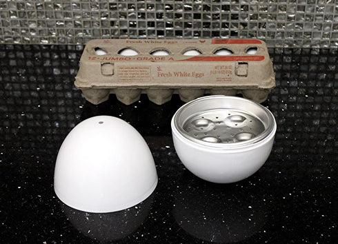 Microwave Egg Boiler Cooker Hard or Soft Boiled Eggs BPA Free Cook Up To 4 Eggs In Minutes Food-Grade...
