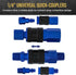 Master Elite Series 7 Piece Air Hose Fittings Set Kit - 2 Universal Air Couplers & 5 I/M Industrial Type Plugs, 1/4" NPT Male & Female Threads - A...