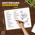 Scribbledo White Board Dry Erase Board 11"x14” Mini Double Sided Personal Whiteboard Board Dry Erase Lapboard Handheld Personal White Boards for S...