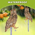 Owls to Keep Birds Away, 5 Pack Fake Owls with Reflective Tape for Garden Patio, Bird Scare Reflective Hanging Decoration to Keep Birds Pigeon fro...