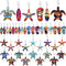 Bucherry 36 Pcs Beach Summer Party Favors Keychain Gifts Bulk Wooden Surfboard Sea Turtle Coconut Tree Christian Religious Key Ring for Hawaiian L...