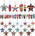 Bucherry 36 Pcs Beach Summer Party Favors Keychain Gifts Bulk Wooden Surfboard Sea Turtle Coconut Tree Christian Religious Key Ring for Hawaiian L...