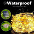 Joomer Solar String Lights Outdoor, 2Pack Total 100ft 300LED 8 Modes Solar Fairy Lights,Waterproof Lights for Tree, Patio, Garden, Outdoors Decora...