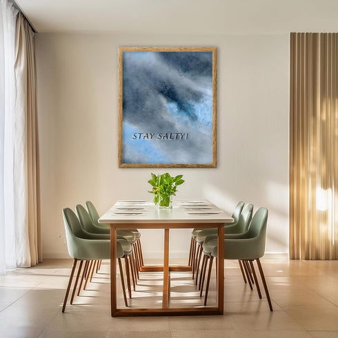 Posterizer 1 pcs-trendy minimalist funny art-stay salty-Quotes and Poems Gift for Men Women Entrepreneur Teens decor for Girls, Teens Bedroom- u...