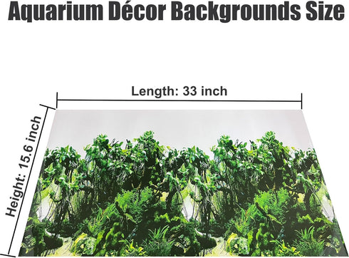 Fish Tank Background Sea Anemone Coral Theme Aquarium Background Poster Fish Backdrop for Aquarium Wallpaper Double-Sided Fish Tank Sticker Paper...