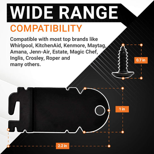 Ultra Durable 8212560 & 8269145 Dishwasher Side Mounting Bracket Kit with Screws Replacement by BlueStars - Exact Fit for KitchenAid Whirlpool Kenmore Dishwashers