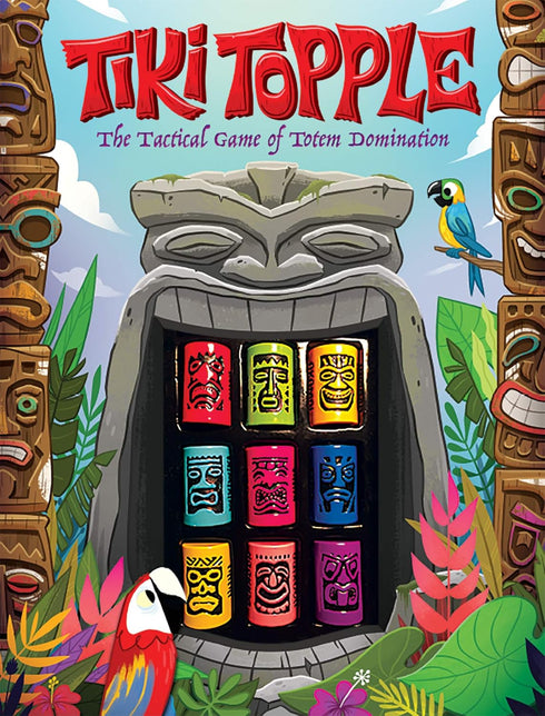 Gamewright Tiki Topple - The Tactical Board Game of Totem Domination Board Game Multi-colored, 5" for ages 120 months to 180 months...