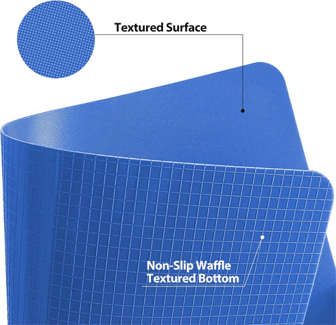 Plastic Cutting Boards for Kitchen, WK Cutting Board Set of 3, Flexible Cutting Board Mats, Non slip, Dishwasher Safe, BPA Free, Multi Sizes...