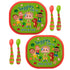 The First Years CoComelon Toddler Dinnerware Set - Plastic Dinnerware Set and Toddler Utensils - 2 Reversible Baby Plates and 4 Textured Baby Spoo...