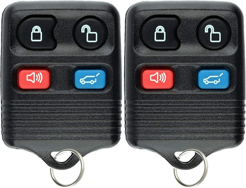 KeylessOption Keyless Entry Remote Car Key Fob for 2000-2010 Ford Explorer Expedition Lincoln Navigator Mercury Mountaineer CWTWB1U322 (Pack of 2)...