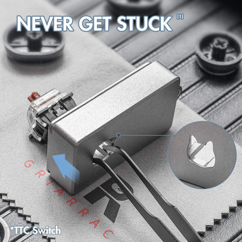 Aluminum Cherry Switch Opener for Kailh Gateron Cherry MX Switches Mechanical Keyboard, with Switch Puller Keycap Puller Lube Pen Tweezer...